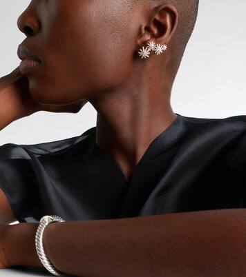 Starburst 18kt gold earrings with diamonds | David Yurman