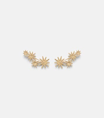 Starburst 18kt gold earrings with diamonds | David Yurman