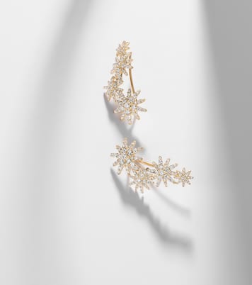 Starburst 18kt gold earrings with diamonds | David Yurman