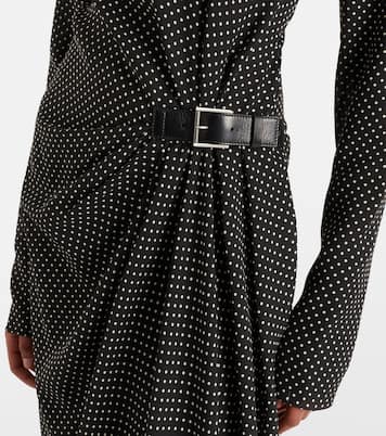 Vestido midi de seda con lunares | Tom Ford