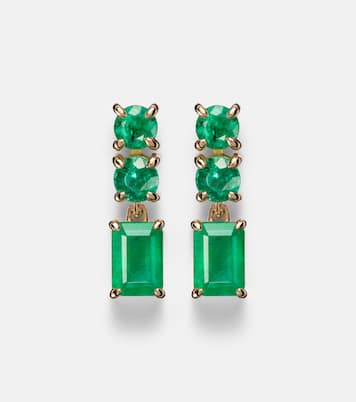 Orecchini in oro 14kt (585/1000) con smeraldi | Stone and Strand