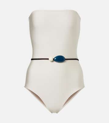 Belted embellished swimsuit | Adriana Degreas
