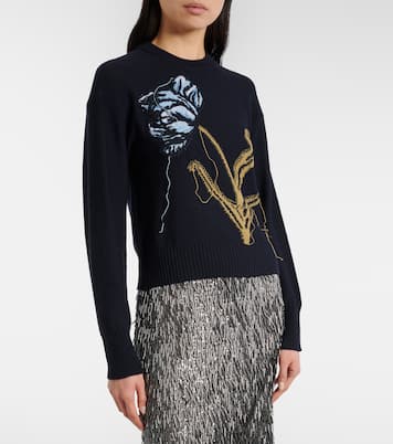 Pullover aus Wolle und Baumwolle | Erdem