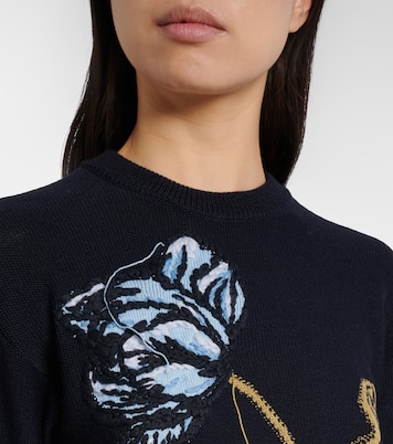 Pullover aus Wolle und Baumwolle | Erdem