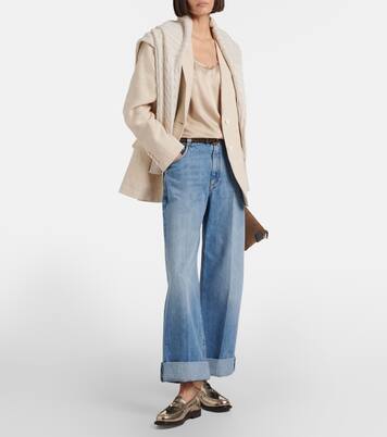 Logo wide-leg jeans | Brunello Cucinelli