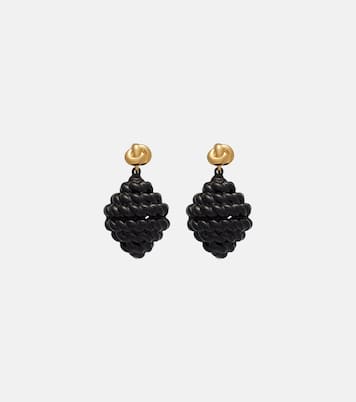 Rope gold-plated enamel drop earrings  | Toteme