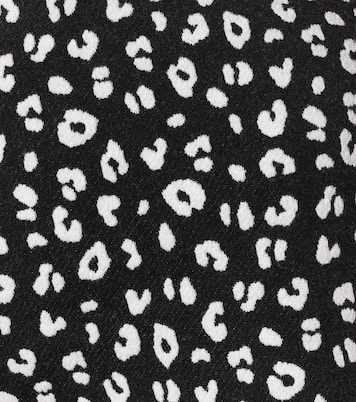 Pantalon droit imprimé en coton mélangé | Miu Miu