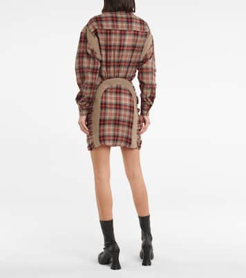 Robe chemise en laine à carreaux | Stella McCartney