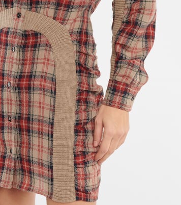 Robe chemise en laine à carreaux | Stella McCartney