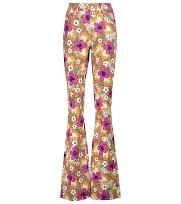 Bedruckte High-Rise-Hose | Alessandra Rich