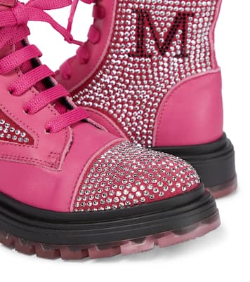 Verzierte Stiefel aus Leder | Monnalisa