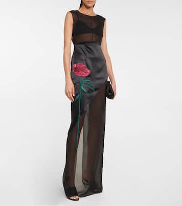 Besticktes Maxikleid aus Seide | Peter Do