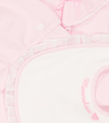 Baby - Tutina in cotone con berretto e bavaglino | Monnalisa