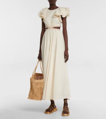 Robe longue Anneke rayée en coton | Zimmermann