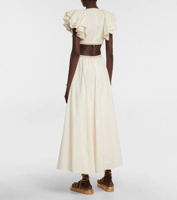 Robe longue Anneke rayée en coton | Zimmermann