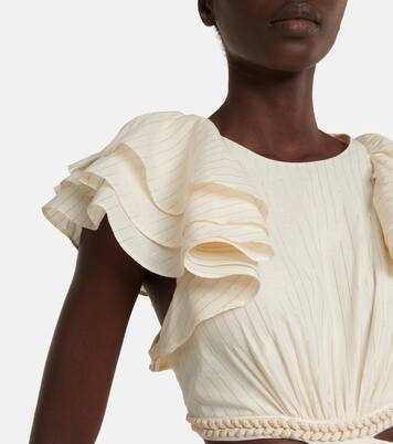 Robe longue Anneke rayée en coton | Zimmermann