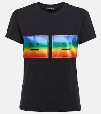 Face cotton-blend T-shirt | Acne Studios