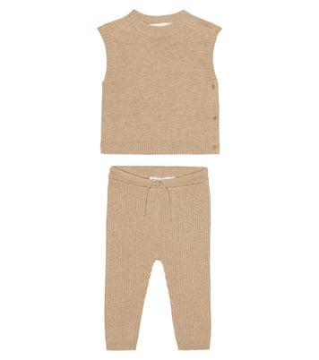 Baby Basilio wool-blend top and pants set | Bonpoint