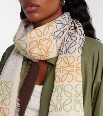 Sciarpa Anagram in lana, seta e cashmere | Loewe