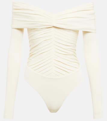 Panza off-shoulder crêpe jersey bodysuit | Khaite
