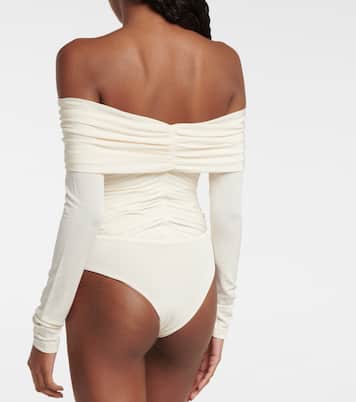 Panza off-shoulder crêpe jersey bodysuit | Khaite