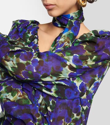 Printed crêpe midi dress | Dries Van Noten