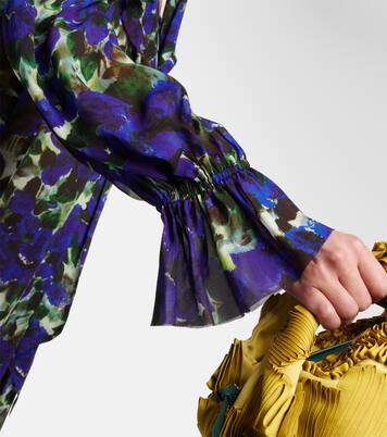Printed crêpe midi dress | Dries Van Noten