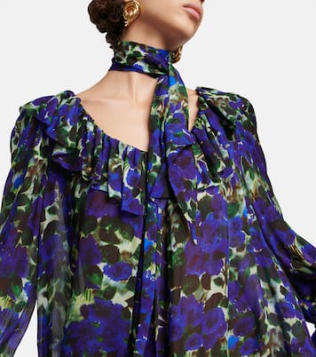 Printed crêpe midi dress | Dries Van Noten