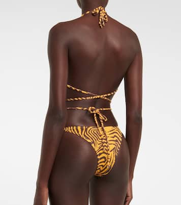 Top de bikini triangular Miami estampado | Reina Olga