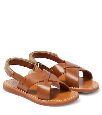 Sandalen Plage-Stitch Cross aus Leder | Pom d'Api
