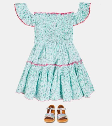 Bedrucktes Kleid Aurora aus Baumwolle | Poupette St Barth Kids