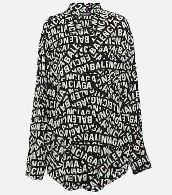Logo satin shirt | Balenciaga