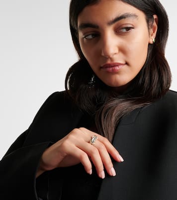 Bague Enzo SG Noir en argent sterling, or 18 ct et diamants noirs | Spinelli Kilcollin