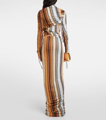 Zig Zag ruched maxi dress | Missoni