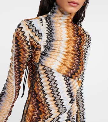 Zig Zag ruched maxi dress | Missoni
