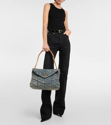 Sac Puffer Medium en jean | Saint Laurent