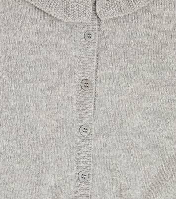 Ruffle-trimmed wool cardigan | Il Gufo