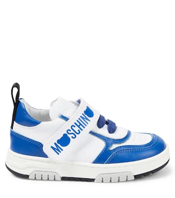 Logo leather sneakers | Moschino Kids