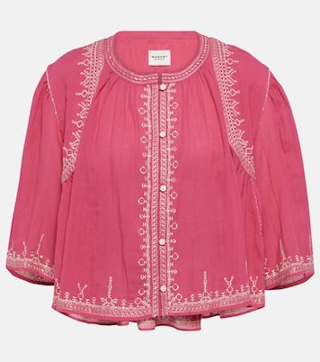 Crop top Perkins de algodón bordado | Marant Etoile