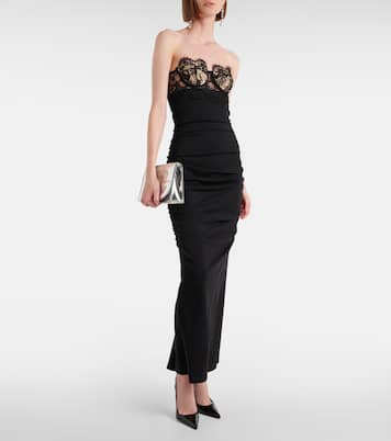 Lace-trimmed bustier gown | Dolce&Gabbana