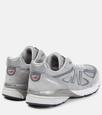 Made in USA 990v4 suede-trimmed sneakers | New Balance