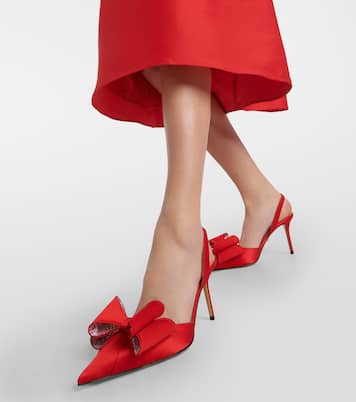 Le Cadeau 85 bow-detail satin pumps | Mach & Mach