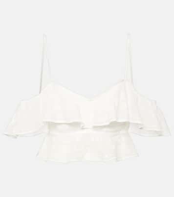 Top cropped Eliani in ramia con volant | Isabel Marant