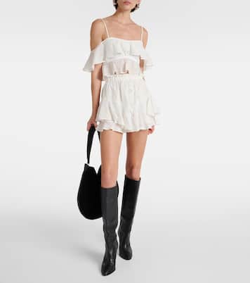 Top cropped Eliani in ramia con volant | Isabel Marant