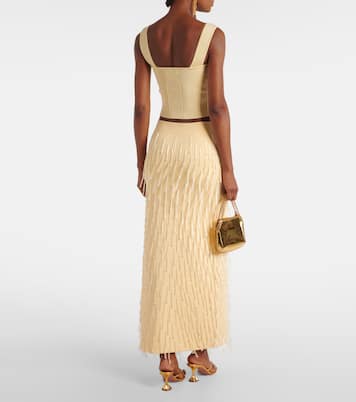 Depois embellished jersey maxi skirt | Galvan