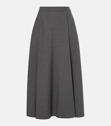 Midirock VGold aus Woll-Gabardine | Valentino