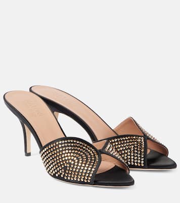Mules Grazia 70 en satin à ornements | Malone Souliers