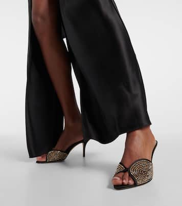 Mules Grazia 70 en satin à ornements | Malone Souliers