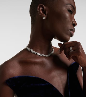 Art Deco 18kt white gold choker with diamonds | Kamyen