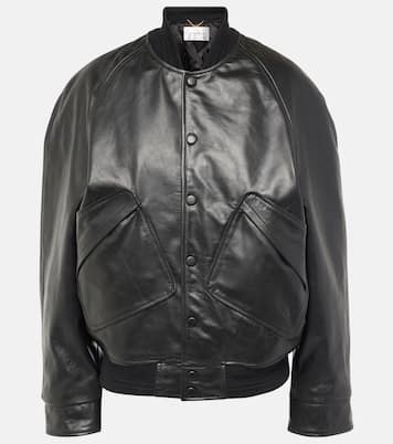 Leather varsity jacket | Victoria Beckham